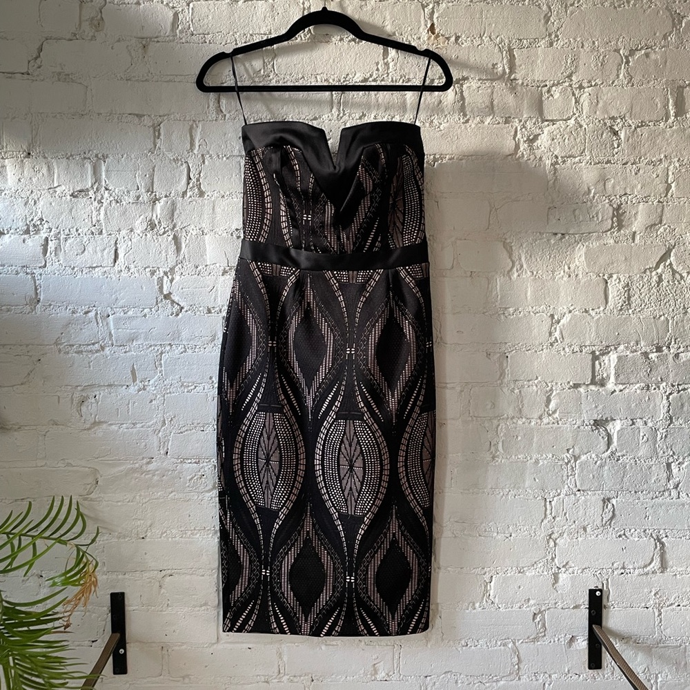 River Island Black Strapless Dress